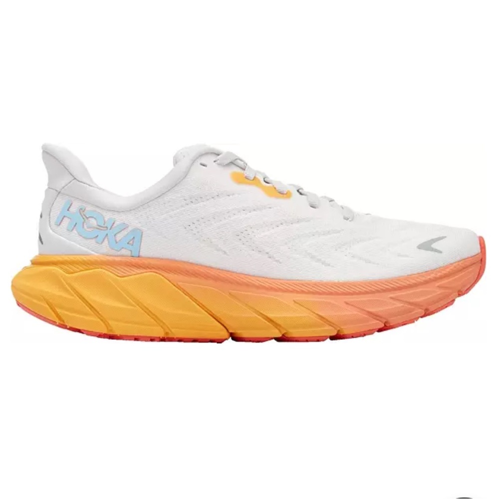 HOKA Women’s Arahi 6 White/Orange